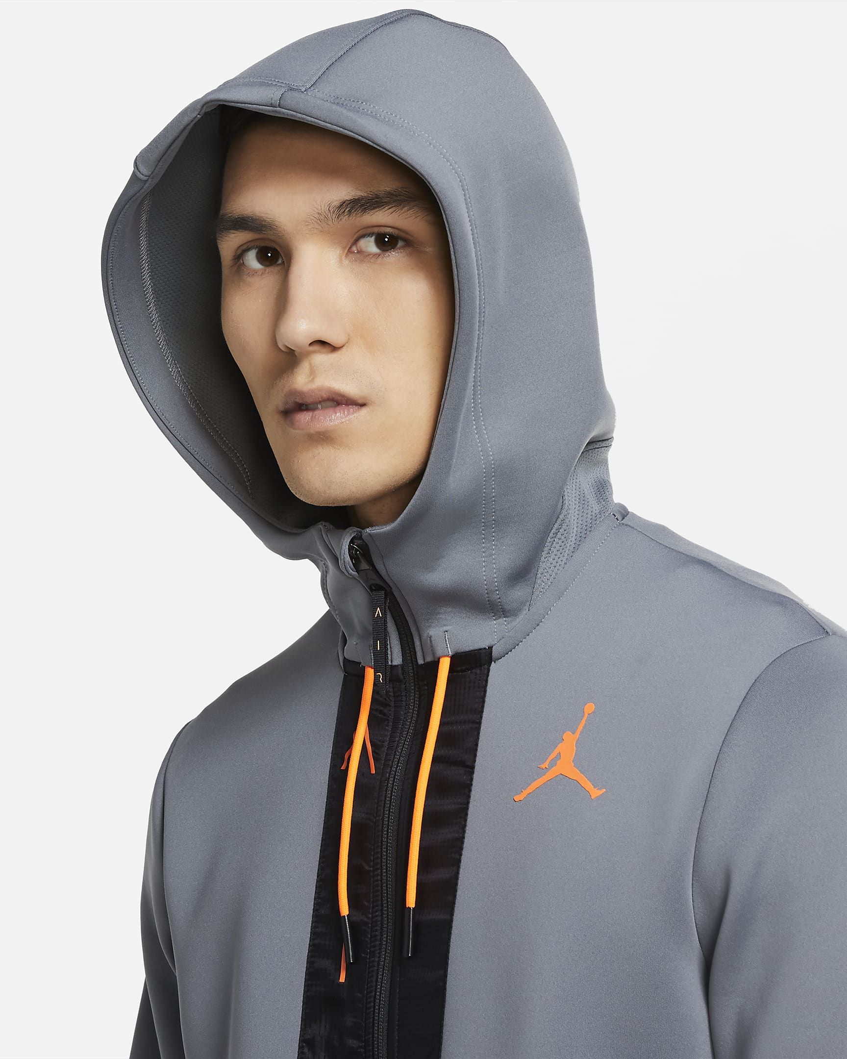 Jordan Air Fleece Full Zip Hoodie d emperis CK6446 078 Pilka SIL