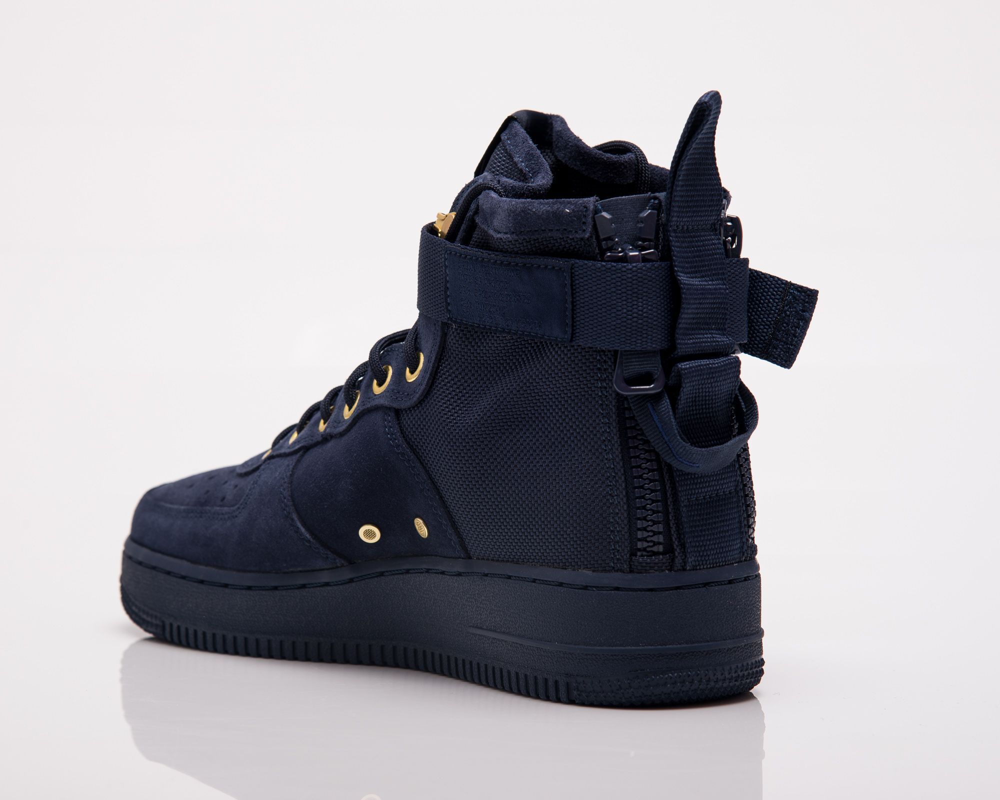 Nike SF Air Force 1 Mid Obsidian Suede 917753 400 Geltona Juoda Oran in Pilka Ruda SIL