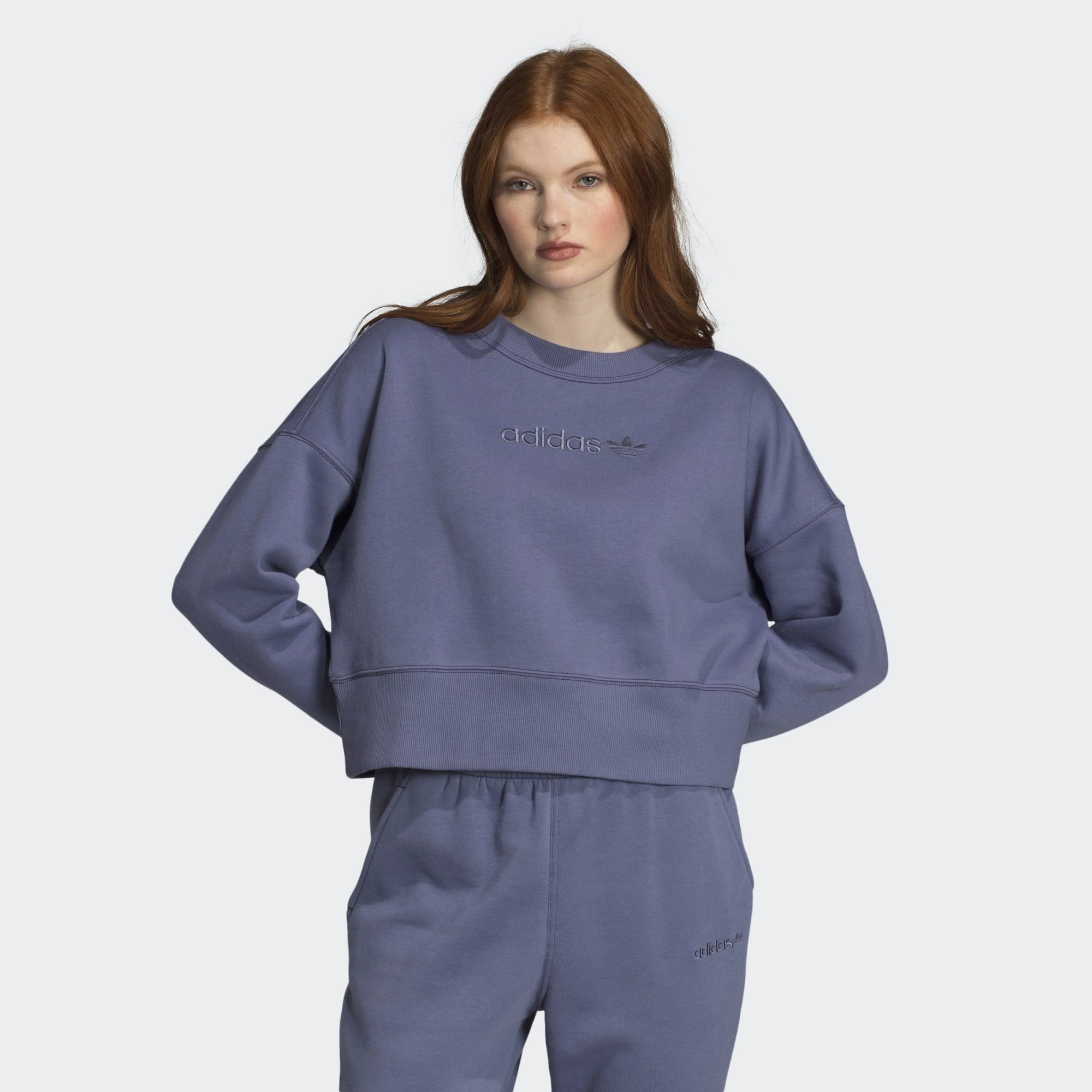 adidas Originals Wmns Coeeze Cropped Sweatshirt DU7181 SIL