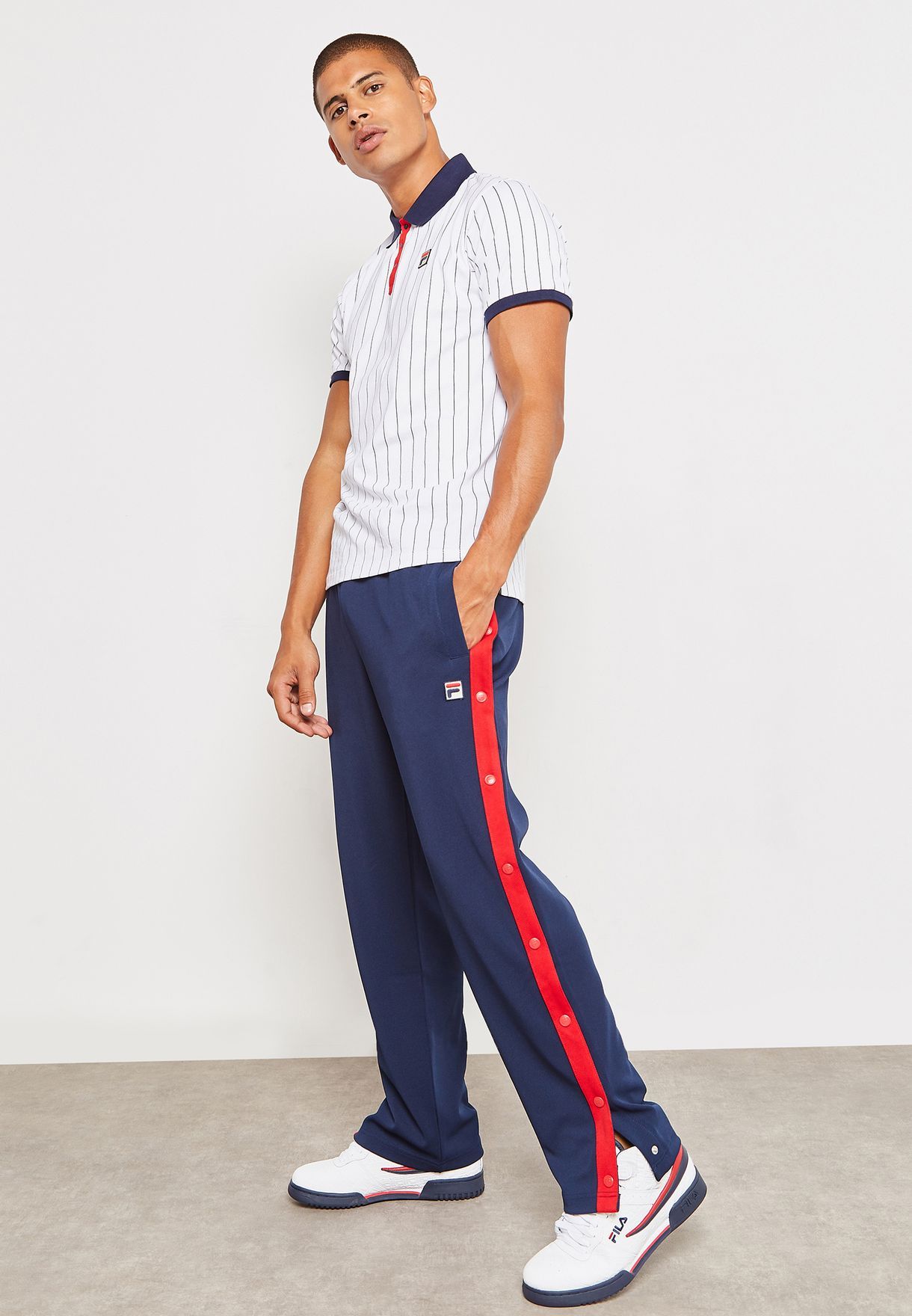 Fila Friars High Waisted Vintage Tear Away Pants 684381 003 SIL