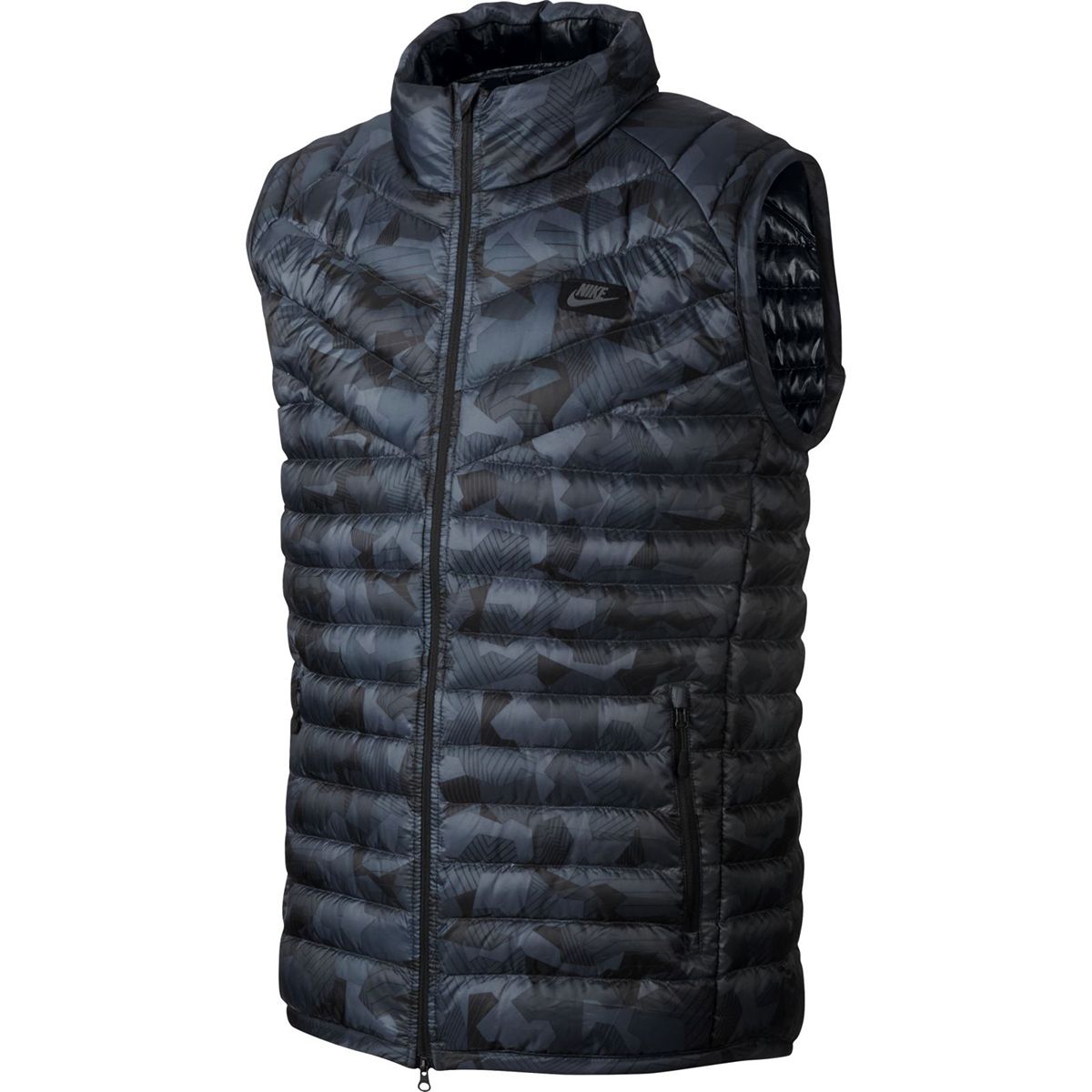 Nike NSW Down Fill All Over Print Guild Vest 823681 021 Pilka SIL