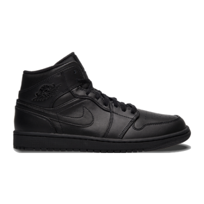 Laisvalaikio Batai Jordan Air Jordan 1 Mid Triple Black 554724-093 Juoda