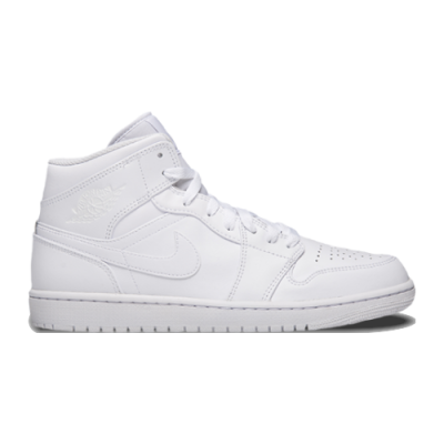 Laisvalaikio Batai Jordan Air Jordan 1 Mid Triple White 554724-136 Balta