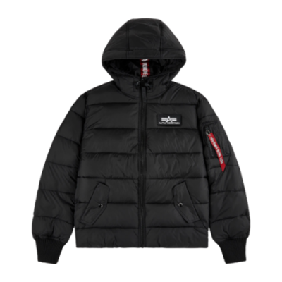 Striukės Alpha Industries Alpha Industries Hooded Puffer striukė 118113-03 Juoda