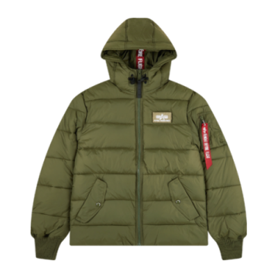 Striukės Alpha Industries Alpha Industries Hooded Puffer striukė 118113-257 Žalias