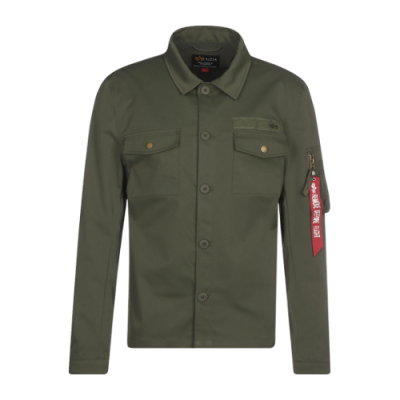 Striukės Alpha Industries Alpha Industries Logo plona striukė 108123-142 Žalias