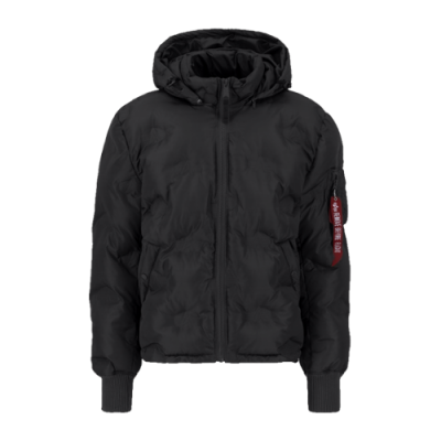 Striukės Alpha Industries Alpha Industries Wmns Hooded Logo Puffer striukė 108005-03 Juoda