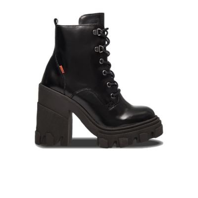 Sezoniniai Batai Bronx BRONX Wmns Furrow Laced Boot 34255-O01 Juoda