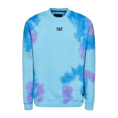 Džemperiai Cat CAT Washed Crewneck džemperis 2910523-BLUE Žydra