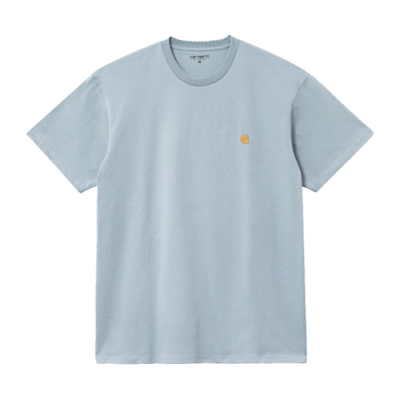 Marškinėliai Carhartt Carhartt WIP Chase laisvalaikio marškinėliai I026391-1GVXX Žydra