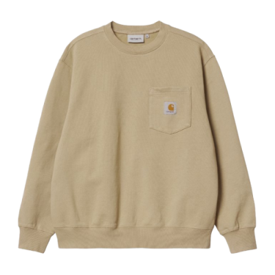 Džemperiai Laisvalaikio Džemperiai Carhartt WIP Pocket Crewneck džemperis I030903-0VZ67 Rusvai Gelsvas