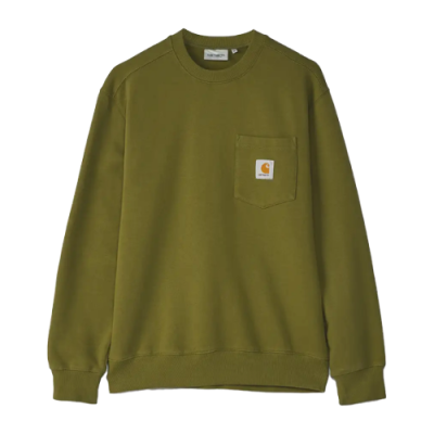 Džemperiai Vyrams Carhartt WIP Pocket Crewneck džemperis I030903-1D067 Žalias