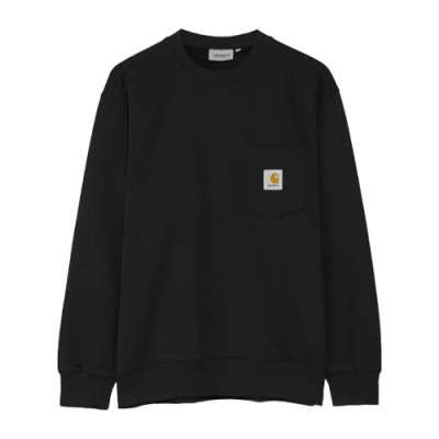 Džemperiai Laisvalaikio Džemperiai Carhartt WIP Pocket Crewneck džemperis I030903-8967 Juoda