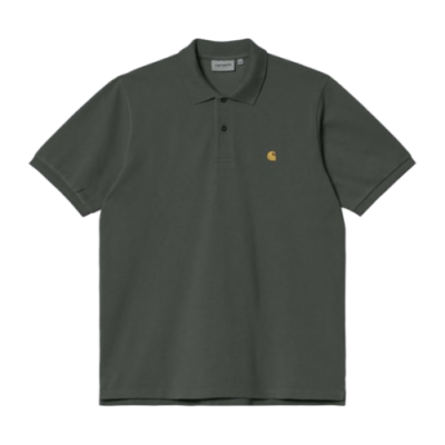 Marškinėliai Carhartt Carhartt WIP Chase Pique SS Polo T-Shirt I023807-0SNXX Žalias