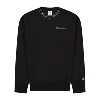 Džemperiai Champion Champion Rib Neck Heavy Fleece Crewneck džemperis 217870-KK001 Juoda