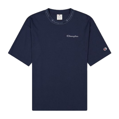 Marškinėliai Champion Champion Rib Neck Cotton SS laisvalaikio marškinėliai 217872-BS538 Mėlyna