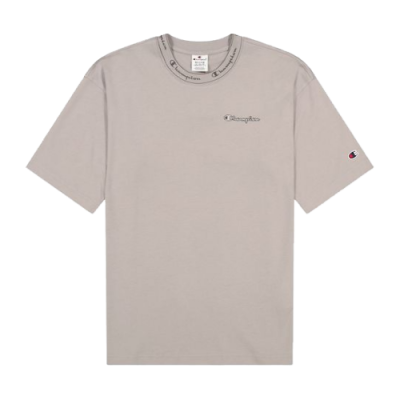 Marškinėliai Champion Champion Rib Neck Cotton SS laisvalaikio marškinėliai 217872-ES033 Pilka