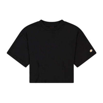 Marškinėliai Moterims Champion Wmns Small Logo SS laisvalaikio marškinėliai 115650-KK001 Juoda