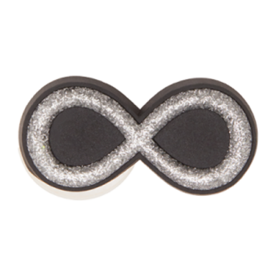 Batų Raišteliai Vyrams Crocs Jibbitz Gllitter Infinity Symbol ženkliukas G0661800-MU Juoda Pilka