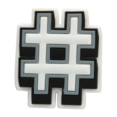 Kiti Moterims Crocs Jibbitz Hashtag ženkliukas G0582100-MU Balta