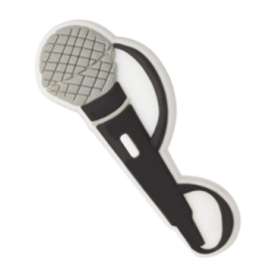 Batų Raišteliai Moterims Crocs Jibbitz Microphone ženkliukas G0731900-MU Juoda Pilka