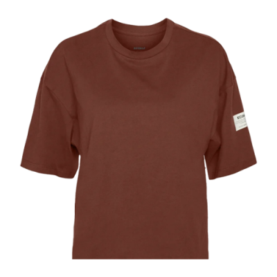 Marškinėliai Ecoalf Ecoalf Wmns Living Oversize SS laisvalaikio marškinėliai GATSLIVIN8034W-139 Ruda