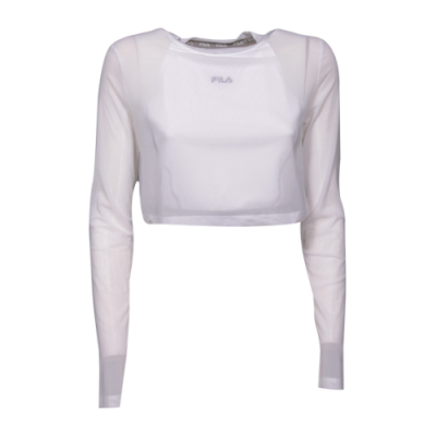 Marškinėliai Fila Fila Wmns Magenta Cropped Double Layer LS maisvalaikio marškinėliai 687720-M67 Balta