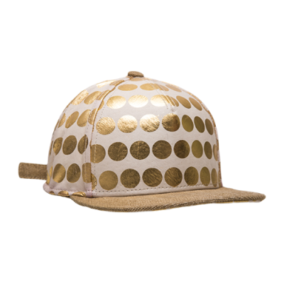 Kepurės Flat Fitty Flat Fitty x Wiz Khalifa Gold Dot Snapback kepurė FFWIZ004 Balta