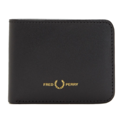 Rankinės Fred Perry Fred Perry Burnished Leather Billfold piniginė L4332-102 Juoda