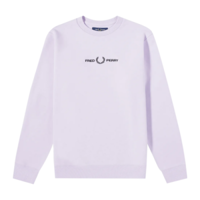Džemperiai Fred Perry Fred Perry Embroidered Crewneck džemperis M4727-P93 Violetinė