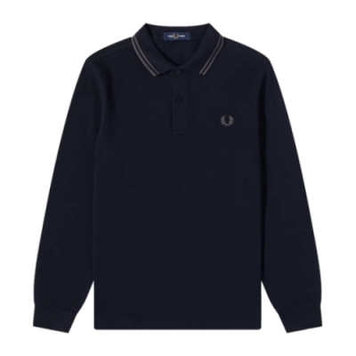Marškinėliai Fred Perry Fred Perry Classic LS Polo marškinėliai M3636-Q45 Mėlyna