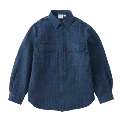 Marškiniai Kolekcijos Gramicci O.G. Seersucker Canyon laisvalaikio marškiniai G3SMJ019-BLUE Juoda