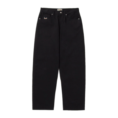 Kelnės Moterims HUF Unisex Cromer Signature džinsai PT00242-BLK Juoda