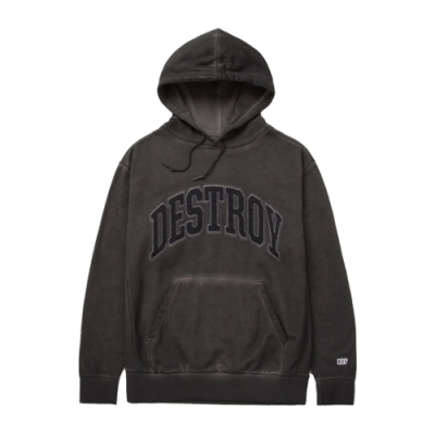 Džemperiai Kolekcijos HUF Destroy Rebuild Faded Pullover Hoodie džemperis FL00187-GREY Pilka
