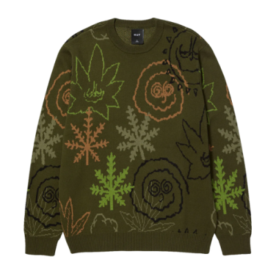 Megztiniai Vyrams HUF Green Buddy Ugly megztinis KN00461-GRN Žalias