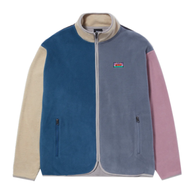 Striukės Demisezoninės Striukės HUF New Day Color Block Tech Fleece plona striukė FL00195-BRWN Daugiaspalvis