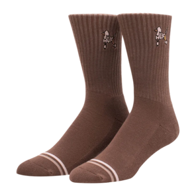 Kojinės Kojinės HUF Poodle Crew kojinės SK00730-BRWN Ruda