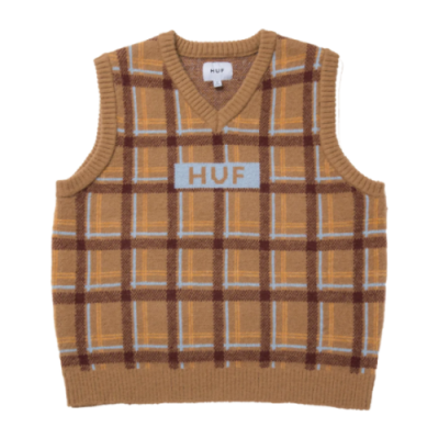 Liemenės Huf HUF Wmns Logo Sweater liemenė WKN0059-OLV Ruda