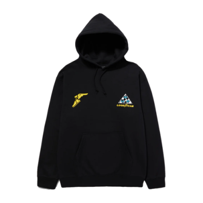 Džemperiai Huf HUF x Goodyear Grand Prix Triple Triangle Pullover Hoodie džemperis PF00631-BLK Juoda