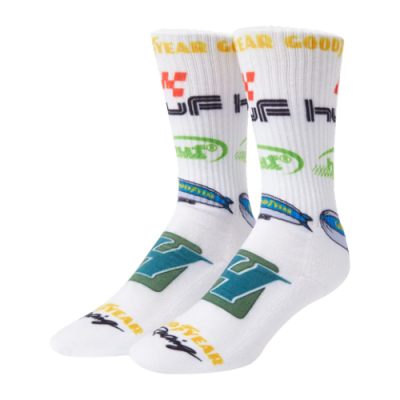 Kojinės Moterims HUF x Goodyear Podium Crew kojinės SK00798-WHT Balta Daugiaspalvis