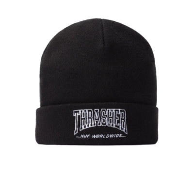 Kepurės Aksesuarai HUF x Thrasher Field Crew žieminė kepurė BN00133-BLCK Juoda
