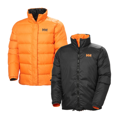 Striukės Vyrams Helly Hansen Reversible Down dvipusė striukė 53890-325 Juoda Oranžinė