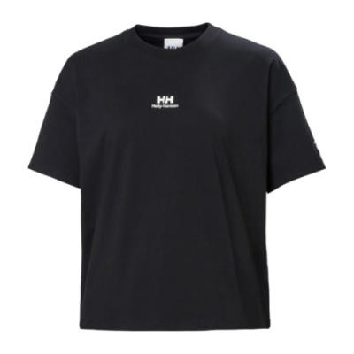 Marškinėliai Moterims Helly Hansen Wmns YU Patch SS laisvalaikio marškinėliai 53781-990 Juoda
