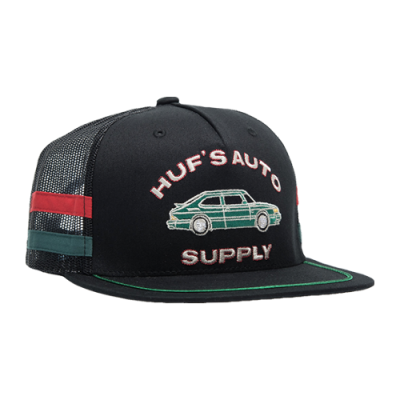 Kepurės Moterims HUF Auto Supply Trucker kepurė HT00705-BLK Juoda