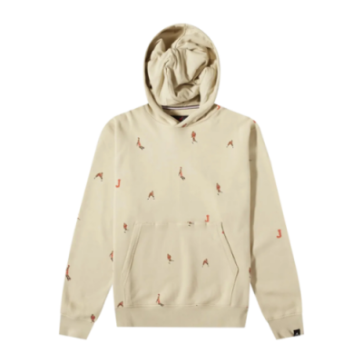 Džemperiai Kolekcijos Jordan Essentials Holiday Jumpman Fleece Hoodie džemperis DV9392-206 Rusvai Gelsvas