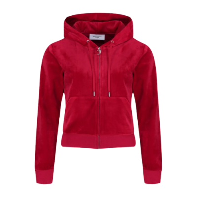 Džemperiai Moterims Juicy Couture Wmns Classic Velour Zip Trough džemperis JCAP176-122 Raudona