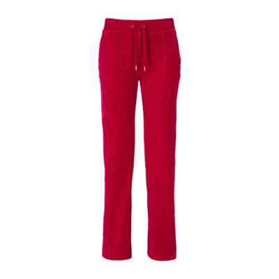 Kelnės Moterims Juicy Couture Wmns Classic Velour Pant Pocket Design kelnės JCAP180-122 Raudona