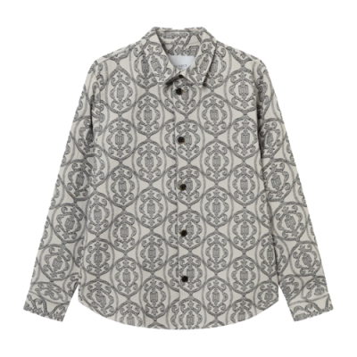 Marškiniai Vyrams Les Deux Akira Jacquard laisvalaikio marškiniai LDM640066-215815 Balta Pilka