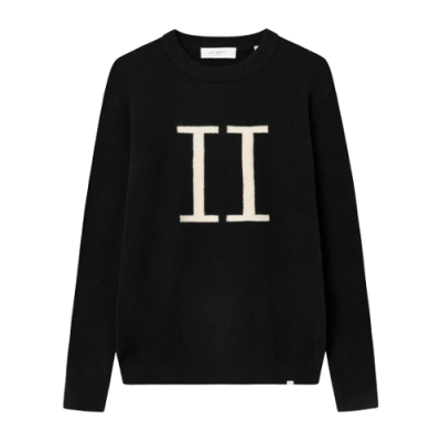 Megztiniai Vyrams Les Deux Encore Intarsia Recycled Knit Crewneck megztinis LDM310033-100215 Juoda