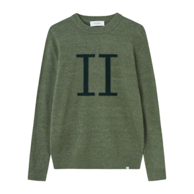 Megztiniai Les Deux Les Deux Encore Intarsia Recycled Knit Crewneck megztinis LDM310033-538546 Žalias